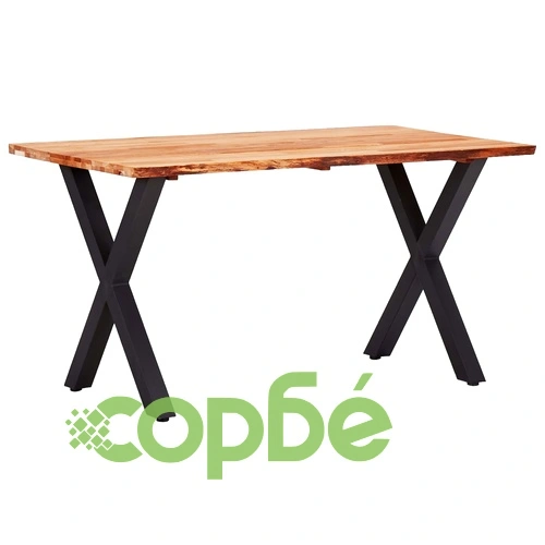 Трапезна маса, 140x80x75 см, дъбов масив ➤ топ цена ➤ sorbe.bg