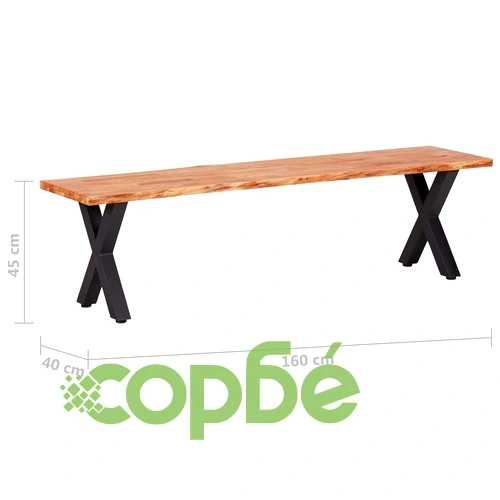 Пейка, 160 см, естествен цвят, дъбова дървесина масив ➤ топ цена ➤ sorbe.bg