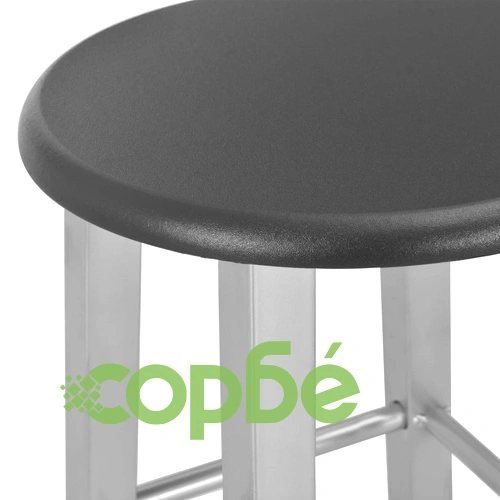 Бар комплект от 3 части, дърво и стомана, черен ➤ топ цена ➤ sorbe.bg