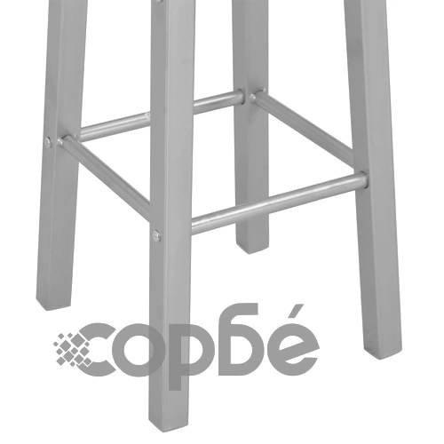 Бар комплект от 3 части, дърво и стомана, черен ➤ топ цена ➤ sorbe.bg