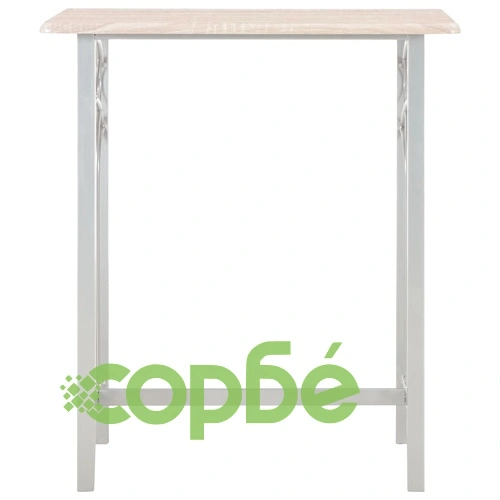 Бар комплект от 3 части, дърво и стомана ➤ топ цена ➤ sorbe.bg