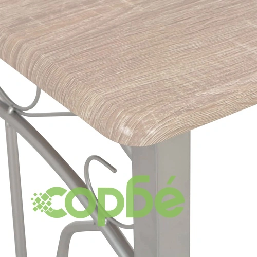 Бар комплект от 3 части, дърво и стомана ➤ топ цена ➤ sorbe.bg