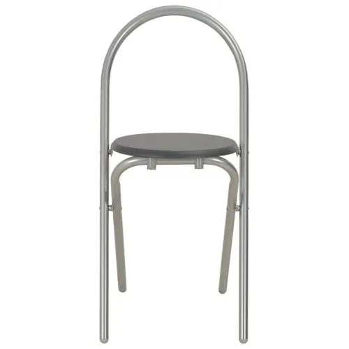 Сгъваем трапезен комплект с рафт, 3 части, МДФ и стомана, черен ➤ топ цена ➤ sorbe.bg