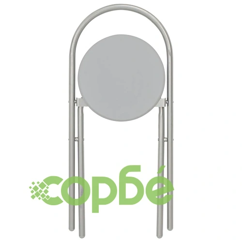 Сгъваем трапезен комплект с рафт, 3 части, МДФ и стомана, сив ➤ топ цена ➤ sorbe.bg