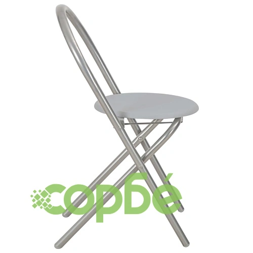 Сгъваем трапезен комплект с рафт, 3 части, МДФ и стомана, сив ➤ топ цена ➤ sorbe.bg