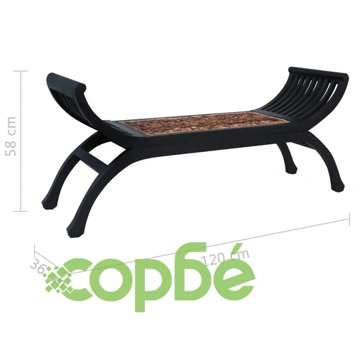 Пейка, 120 см, тъмнокафява, абака ➤ топ цена ➤ sorbe.bg