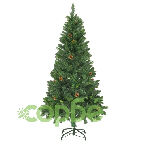 Изкуствено коледно дърво с шишарки, зелено, 150 см  ➤ топ цена ➤ sorbe.bg