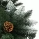 Изкуствено коледно дърво с шишарки и бели връхчета, 150 см 