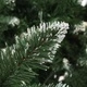 Изкуствено коледно дърво с шишарки и бели връхчета, 180 см 