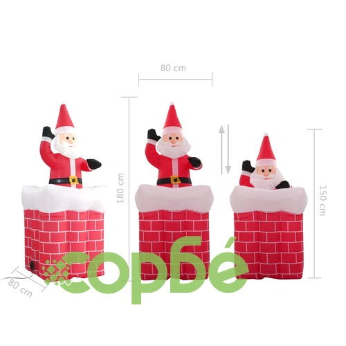 Дядо Коледа в комин, автоматично задвижване, LED, IP44, 180 см ➤ топ цена ➤ sorbe.bg