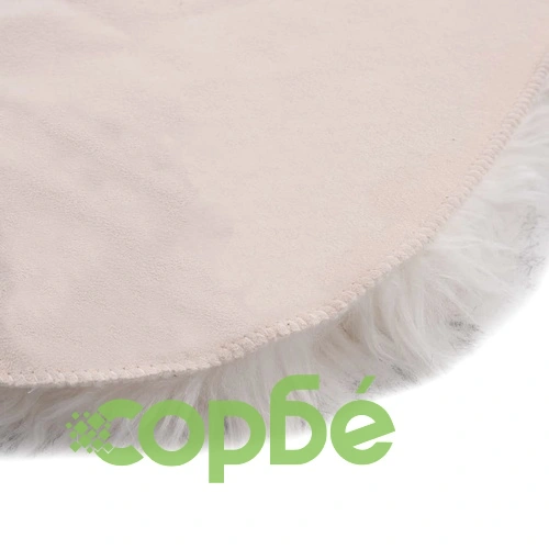 Килим, 60x90 см, изкуствена овча кожа, сив меланж ➤ топ цена ➤ sorbe.bg