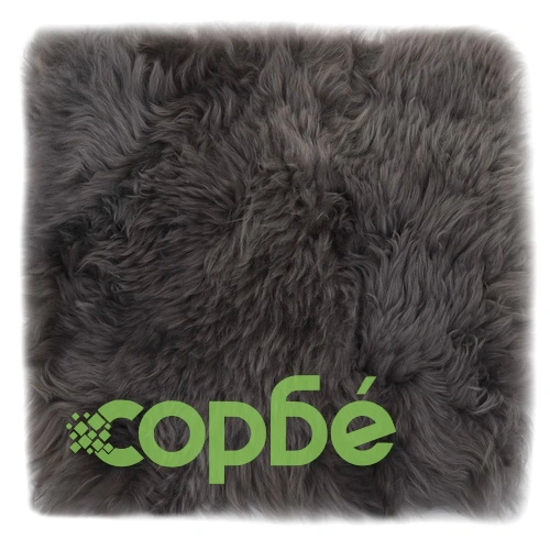 Подложки за столове 2 бр светлосиви 40x40 см истинска овча кожа ➤ топ цена ➤ sorbe.bg