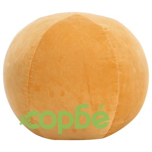 Пуф, памучно кадифе, 50x35 см, жълт ➤ топ цена ➤ sorbe.bg