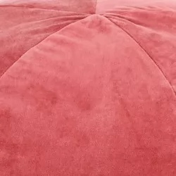 Пуф, памучно кадифе, 50x35 см, розов