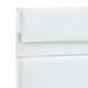 Рамка за легло с LED, бяла, изкуствена кожа, 90x200 cм