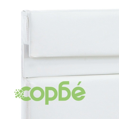 Рамка за легло с LED, бяла, изкуствена кожа, 100x200 cм ➤ топ цена ➤ sorbe.bg