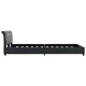 Рамка за легло, черна, изкуствена кожа, 120x200 cм