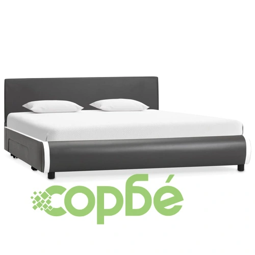 Рамка за легло с чекмеджета антрацит изкуствена кожа 140x200 cм ➤ топ цена ➤ sorbe.bg