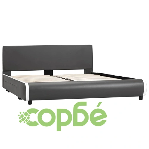 Рамка за легло с чекмеджета антрацит изкуствена кожа 140x200 cм ➤ топ цена ➤ sorbe.bg