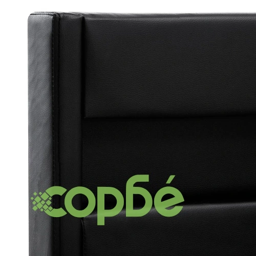 Рамка за легло с LED, черна, изкуствена кожа, 100x200 cм  ➤ топ цена ➤ sorbe.bg