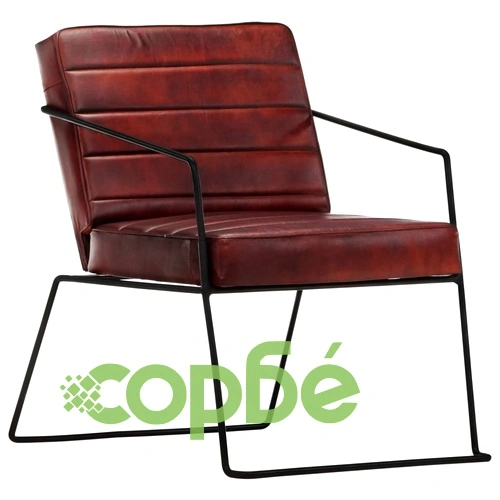 Фотьойл, тъмнокафяв, естествена кожа ➤ топ цена ➤ sorbe.bg