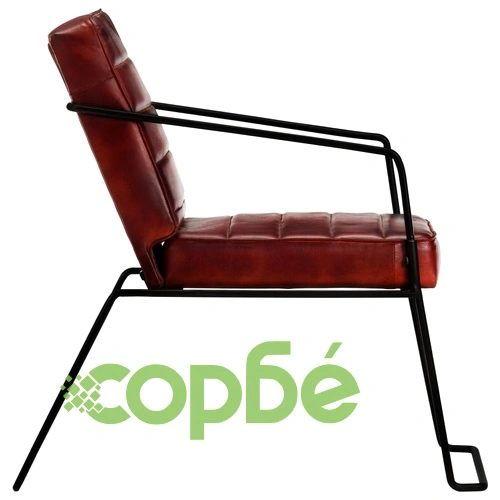 Фотьойл, тъмнокафяв, естествена кожа ➤ топ цена ➤ sorbe.bg