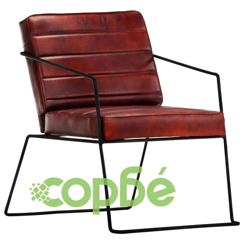 Фотьойл, тъмнокафяв, естествена кожа ➤ топ цена ➤ sorbe.bg