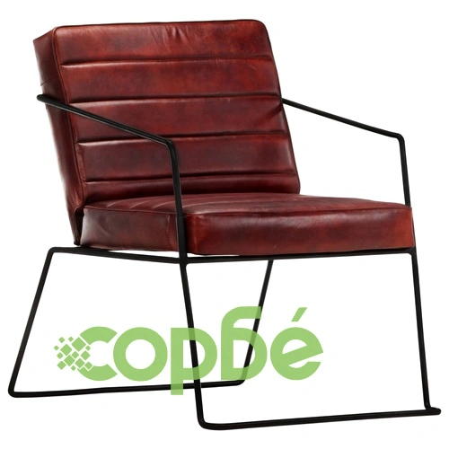 Фотьойл, тъмнокафяв, естествена кожа ➤ топ цена ➤ sorbe.bg