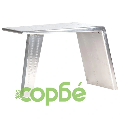 Бюро Aviator, сребристо, 112x50x76 см, метал ➤ топ цена ➤ sorbe.bg