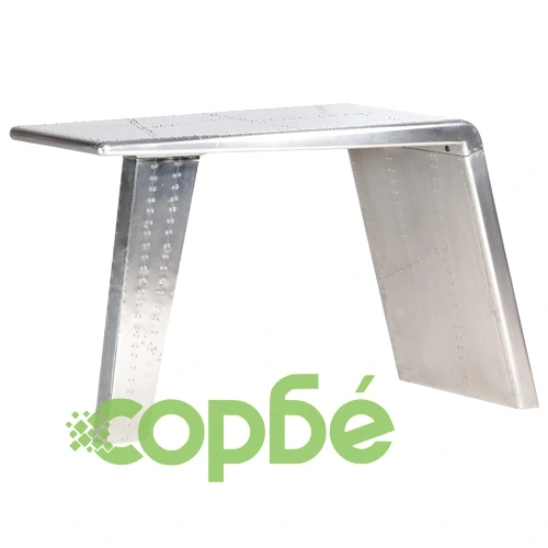 Бюро Aviator, сребристо, 112x50x76 см, метал ➤ топ цена ➤ sorbe.bg