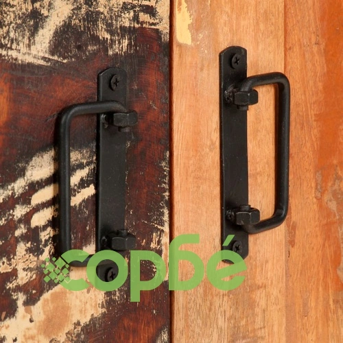 Библиотека с 4 нива 124x30x180 см регенерирана дървесина масив ➤ топ цена ➤ sorbe.bg