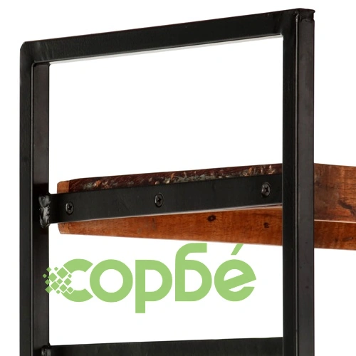 Библиотека с 4 нива 124x30x180 см регенерирана дървесина масив ➤ топ цена ➤ sorbe.bg