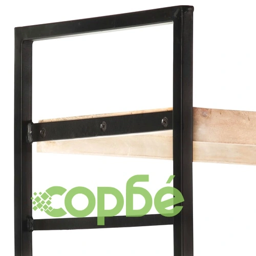 Библиотека с 4 нива, 124x30x180 см, манго масив ➤ топ цена ➤ sorbe.bg