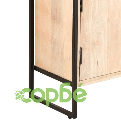 Библиотека с 4 нива, 124x30x180 см, манго масив ➤ топ цена ➤ sorbe.bg