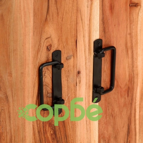 Библиотека с 4 рафта, 80x30x180 см, акация масив ➤ топ цена ➤ sorbe.bg