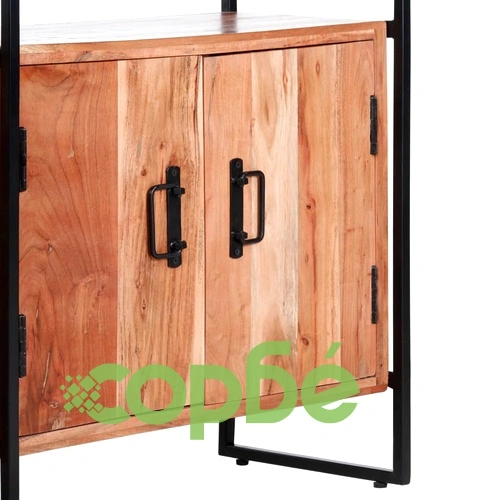 Библиотека с 4 рафта, 80x30x180 см, акация масив ➤ топ цена ➤ sorbe.bg