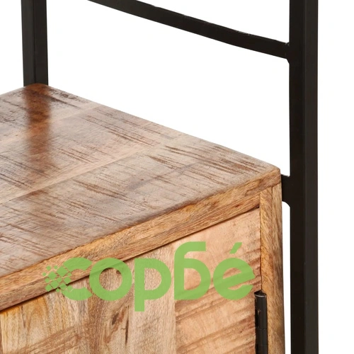 Библиотека с 4 нива, 80x30x180 см, груба мангова дървесина ➤ топ цена ➤ sorbe.bg