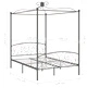 Рамка за легло с балдахин, сива, метал, 120x200 см