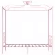 Рамка за легло с балдахин, розова, метал, 90x200 см