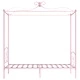 Рамка за легло с балдахин, розова, метал, 90x200 см