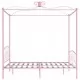 Рамка за легло с балдахин, розова, метал, 160x200 см
