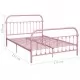 Рамка за легло, розова, метал, 160x200 см