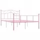 Рамка за легло, розова, метал, 120x200 см