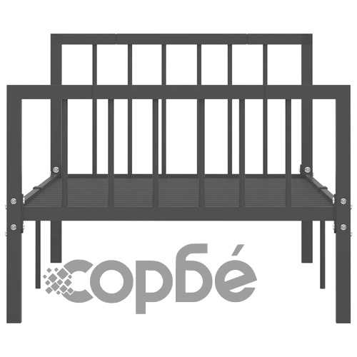 Рамка за легло, сива, метал, 90x200 см ➤ топ цена ➤ sorbe.bg