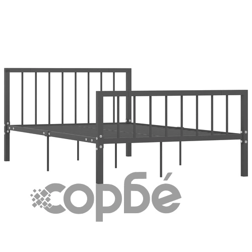 Рамка за легло, сива, метал, 120x200 cм ➤ топ цена ➤ sorbe.bg