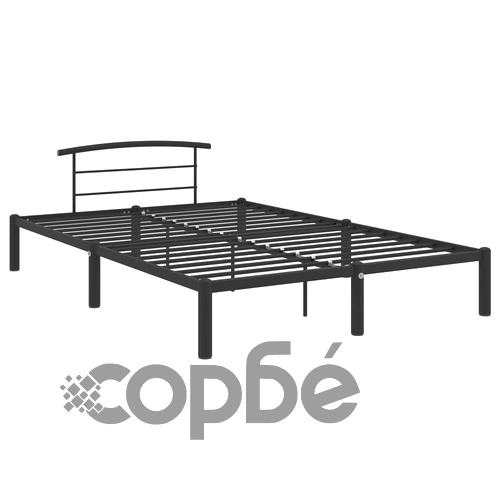 Рамка за легло, черна, метал, 120x200 cм ➤ топ цена ➤ sorbe.bg