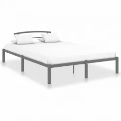 Рамка за легло, сива, метал, 120x200 cм