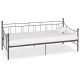 Рамка за дневно легло, сива, метал, 90x200 см