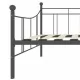 Рамка за дневно легло, сива, метал, 90x200 см