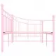 Рамка за дневно легло, розова, метал, 90x200 см